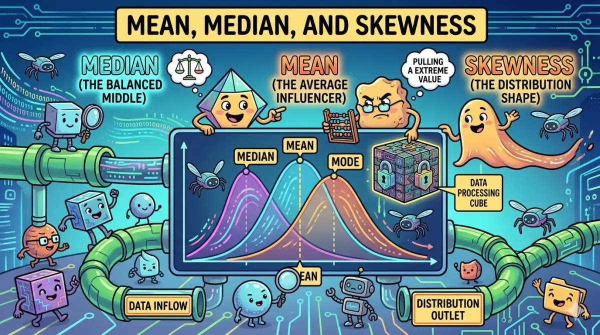 Mean, Median and Skewness